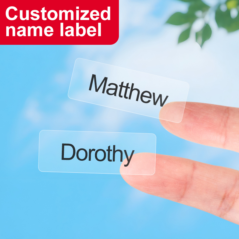 Blister Plaster Sport - Pegatinas de nombre transparentes personalizables y